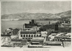 Vista de Beirute e do Monte Líbano, gravada depois de um desenho de Taylor, para ilustrar a história da Síria hoje, pelo Sr. Lortet, reitor da Faculdade de Medicina de Lyon, missão do Ministério da Educação Pública, de 1875 a 1878, publicada em th