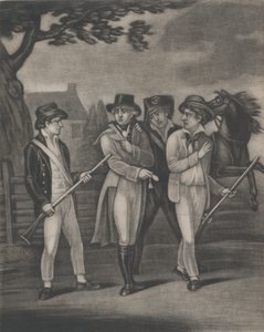 A tomada do major André pelo incorruptível Paulding, Williams e Vanvert, julho..., 4 de julho de 1812 de T. W. Freeman