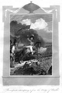 Napoleão Bonaparte tentando forçar a ponte de Arcola, 1816.