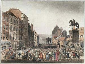 Pelourinho em Charing Cross do "Microcosmo de Londres" de Ackermann