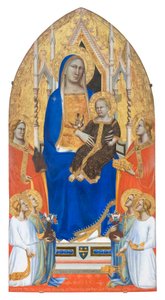 Madonna e Criança entronizadas com Santa Maria Madalena, Santa Catarina de Alexandria e anjos de Taddeo Gaddi