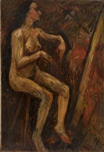 Nu de uma mulher sentada de Tadeusz Makowski