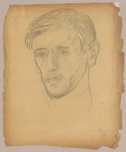 Auto-retrato - cabeça de 3/4 para a esquerda de Tadeusz Makowski