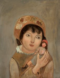 Menina com uma boneca de Tadeusz Makowski