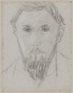 Estudo de retrato de um jovem com barba de Tadeusz Makowski