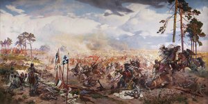 A Batalha de Grunwald, 1910 de Tadeusz Popiel