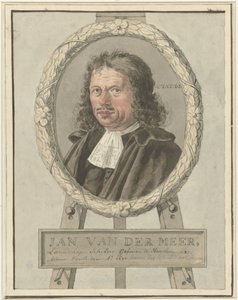 Retrato de Johannes van der Meer the Elder, em coroa de louros no cavalete de Tako Hajo Jelgersma (possibly)