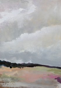 Paisagem em tons pastel e nublada de Tamar Green