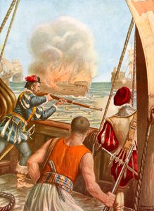 Navio árabe incendiou a frota portuguesa