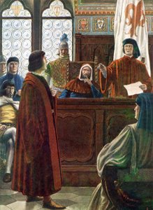 COSIMO DE MEDICI, Grão-Duque da Toscana, aqui defendendo-se da acusação dos seus inimigos de Tancredi Scarpelli