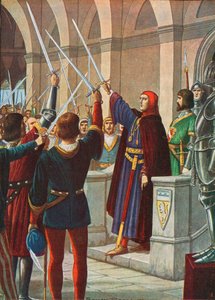 Cangrande della Scala nomeado General da Liga Ghibillini, dezembro de 1318 de Tancredi Scarpelli