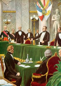 Cavour no Congresso de Paris, 1856 de Tancredi Scarpelli