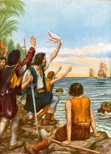 Diego Masques, capitão de um dos navios da segunda expedição de Cristóvão Colombo, partiu em uma ilha com oito homens de Tancredi Scarpelli
