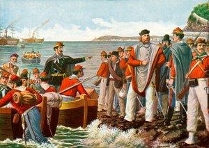 Garibaldi partindo na Expedição dos Mil em 1860 de Tancredi Scarpelli