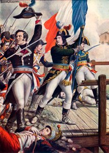 Napoleão Bonaparte na batalha de Arcole de Tancredi Scarpelli