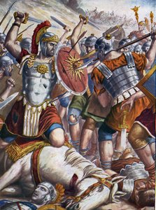 Antiquite romana: O general romano Lucullus (115-67 AC) conquistou Tigrane II e as armees Pôntico e Arménio e apreendeu Tigranocerte (Tigranokert ou Tigranocerta) que pilhou, Arménia, 6 de Outubro de 69 AC (guerras orientais: general romano Lucullus durant de Tancredi Scarpelli