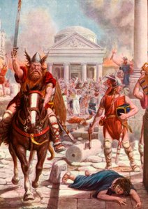 Roma invadida pelos bárbaros de Tancredi Scarpelli