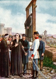 Os Mártires de Belfiore: os últimos momentos de Don Enrico Tazzoli, 1853 de Tancredi Scarpelli