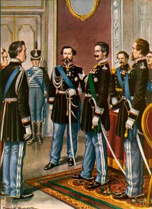 A abdicação de Charles Albert em favor de Victor Emmanuel de Tancredi Scarpelli