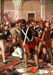 A revolta dos estudantes da Universidade de Turim, 1821 de Tancredi Scarpelli