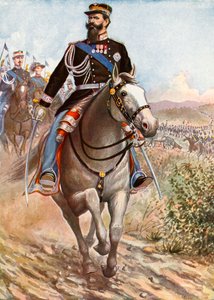 Victor Emmanuel analisa as tropas para a Guerra da Criméia de Tancredi Scarpelli
