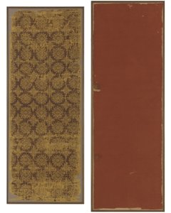 Fragmento de brocado (seda) de Tang Dynasty Chinese School