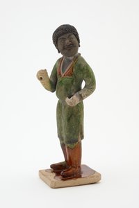 Noivo, c.700-750 (louça de barro com esmalte de chumbo-silicato e detalhes pintados)