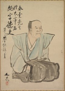 Retrato imaginário de Shundai Dazai, final dos anos 1700-1800. de Tani Bunch