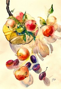 Natureza morta com frutos abundantes de Tanya Lundmark