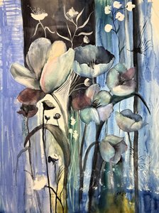 Flores azuis etéreas de Tanya Lundmark