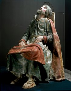 O anjo anunciando a José o nascimento de Jesus Detalhe de São José. Escultura de Tanzio da Varallo (Antonio d