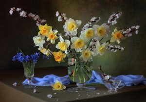 Arranjo de narcisos da primavera de Tatyana Skorokhod