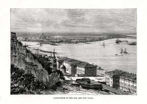 Confluência do Oka e do Volga, Rússia, 1879