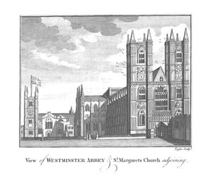 Vista da Abadia de Westminster e da Igreja de St.Margarets ao lado., Final do século XVIII a princípios do século XIX de Taylor