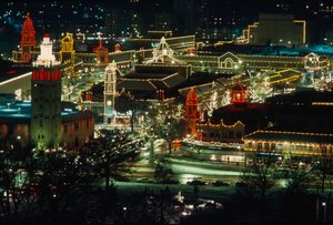 Luzes de Natal à noite, Kansas City de Ted Spiegel