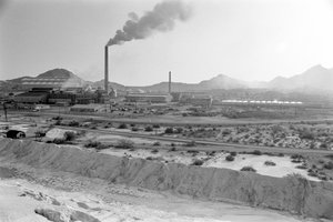 Visão geral da fundição da Phelps Dodge Smelter Douglas Arizona, fundição de cobre da Phelps Dodge ...