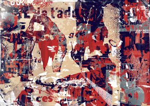 Abstracção I, 2016 (Colagem sobre tela) de Teis Albers