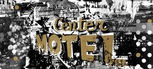 Center Motel, 2015 (Colagem sobre tela) de Teis Albers