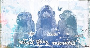 Atenção aos seus modos, 2017 (Colagem sobre tela) de Teis Albers