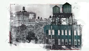 NYC II, 2017 (Colagem sobre tela) de Teis Albers