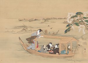 Barco para o Yoshiwara, de 1800.