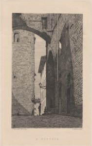 Em Pistoia [Em Pistoia] de Telemaco Signorini