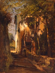 A Country Road in Sorrento (óleo sobre tela)