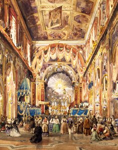 Interior da Igreja de São Paulo Maggiore em Nápoles para o centenário de São Cajetan