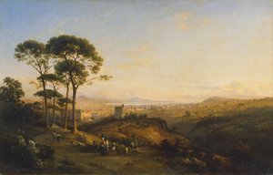 Nápoles de Conocchia, por Teodoro Duclere 1838, óleo sobre tela