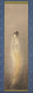 Ghost [à direita de um par], julho de 1900 (tinta e cor clara sobre seda) de Terasaki Kogyo
