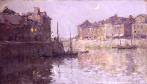 Crepúsculo, St. Valery en Caux, Normandia