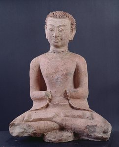 Discípulo em adoração (terracota) de Thai School