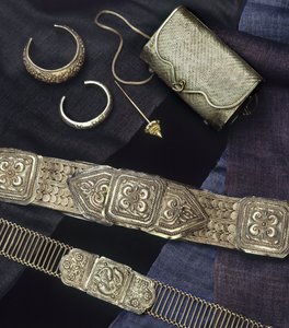 Jóias, bolsa e cintos, Tailândia (prata)