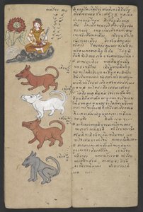 Ou 16455 f.11r, Animais do Zodíaco, de Phrommachat (pergaminho) de Thai School